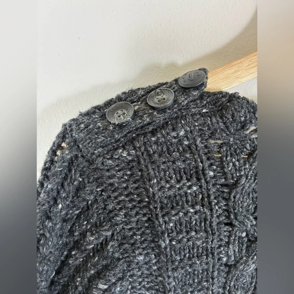 Diesel Tricot Co Men’s Wool Blend Sweater Medium Colorblock Blue Gray Cableknit